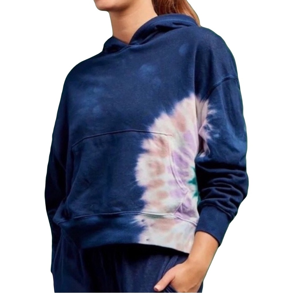 NWT Wildfox Women's Navy Blue Hadley Pink Tie Dye
Hoodie Sweatshirt Size Small